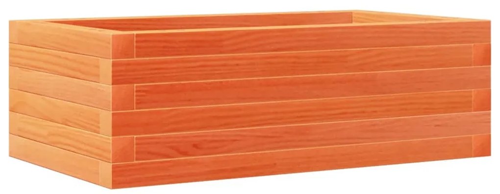 viaszbarna tömör fenyőfa kerti virágtartó 70 x 40 x 23 cm