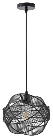 Csillár zsinóron 1xE27/40W/230V fekete