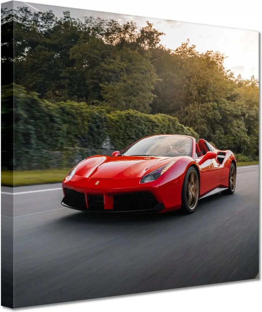 Vászonkép 60x60 Piros Ferrari út