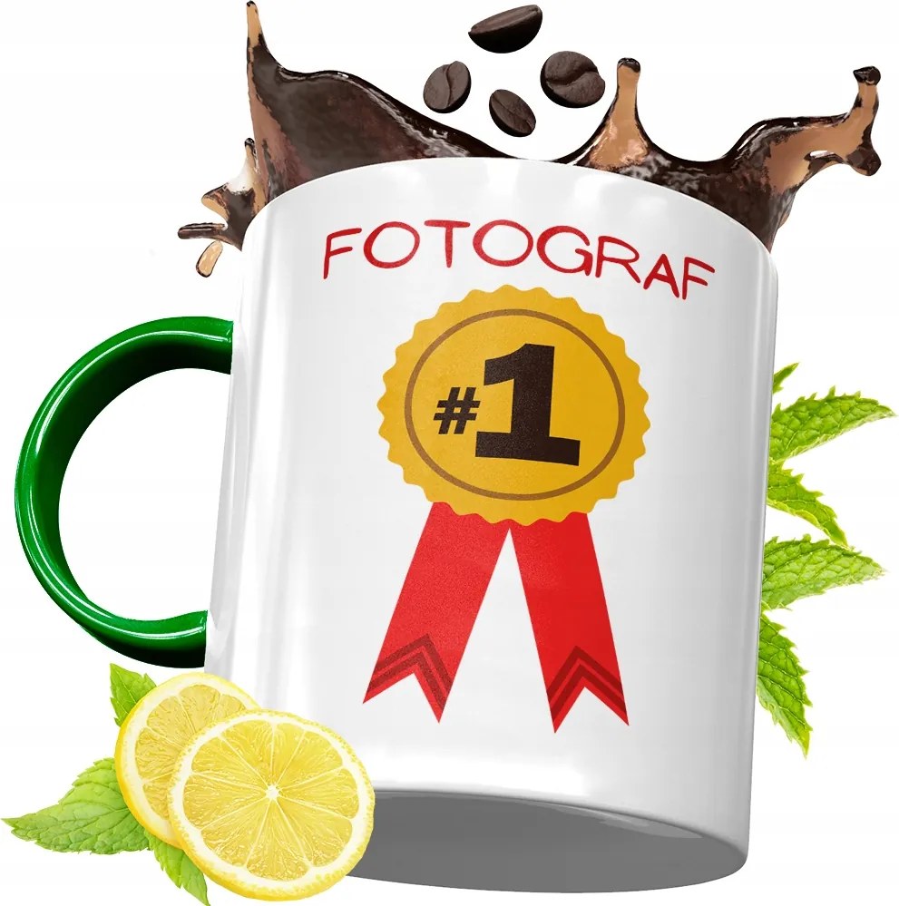 Zöld Bögre Fotósnak Születésnapi Ajándék Fényképes Nyomtatással