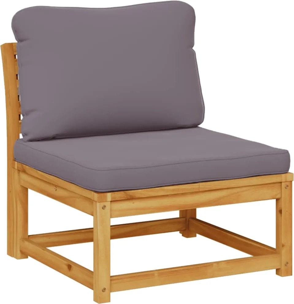 vidaXL 2 db tömör akácfa kerti kanapé párnákkal