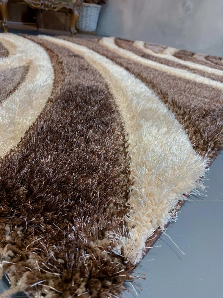 Elvira 3D Shaggy 2771 design szőnyeg (Beige) 60x220
