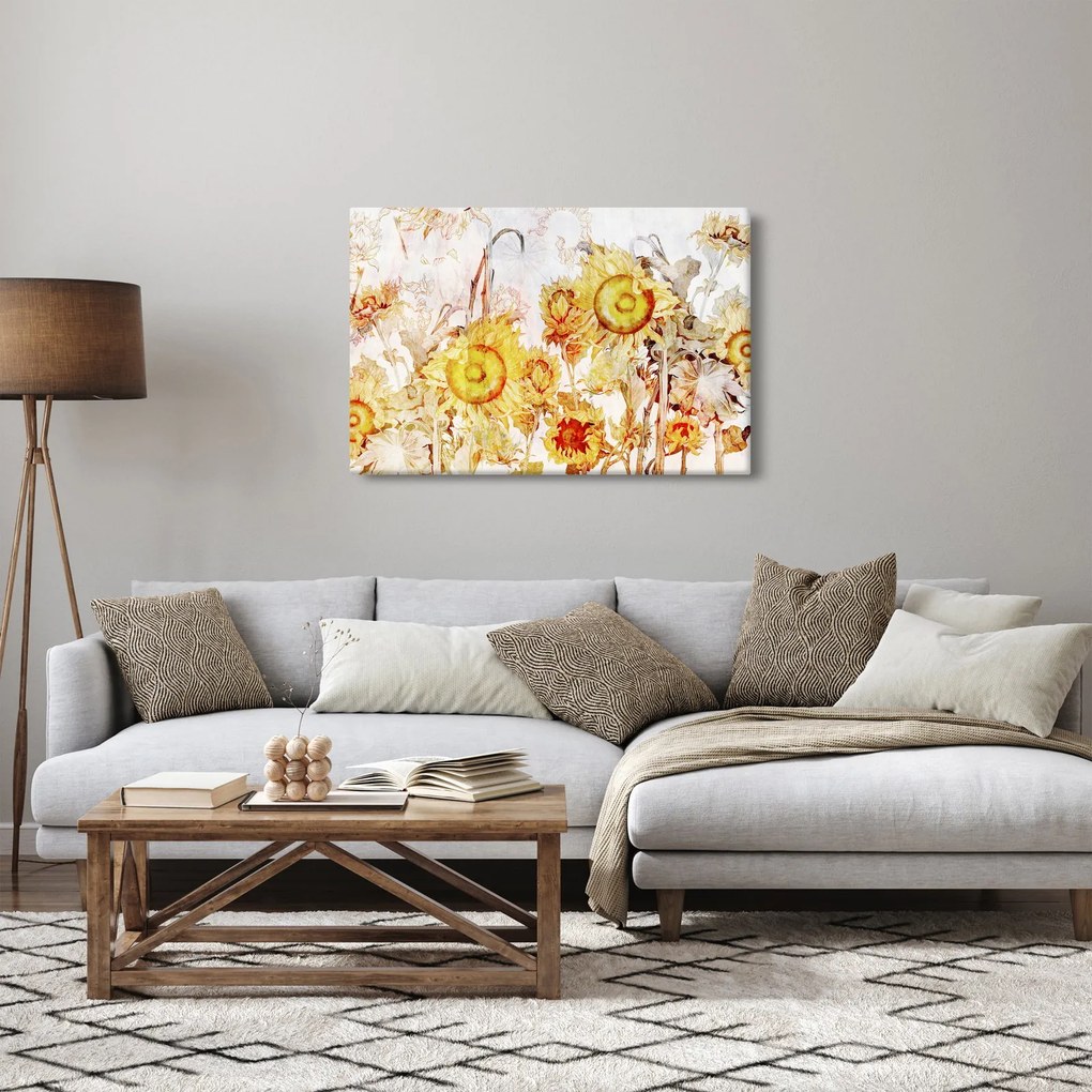 Kép - Napraforgó, festmény (90x60 cm)
