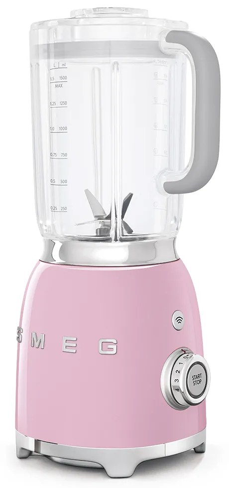 50-es évekbeli, Retro stílusú turmixgép, 1,5 l. műanyag tartállyal rózsaszín - SMEG