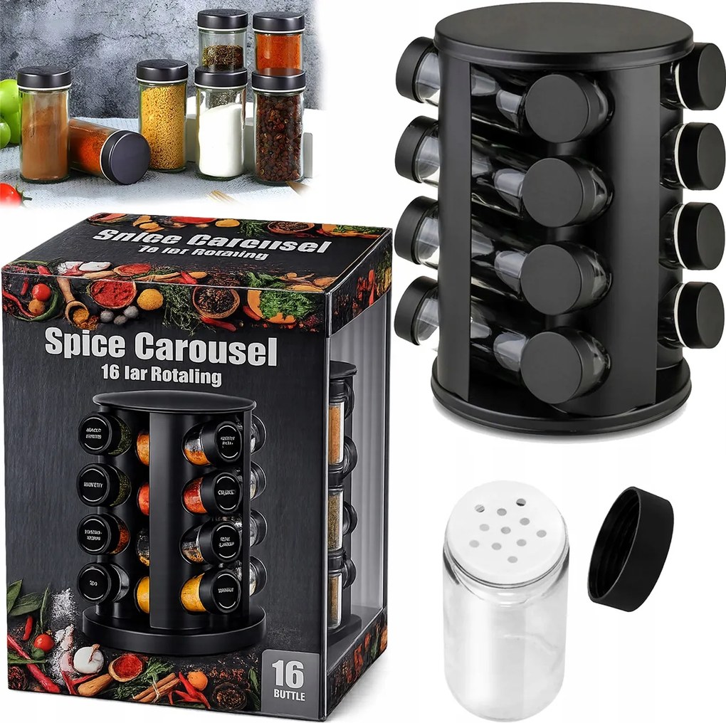 Forgatható Fűszertartó Sótartók Bors a Konyhába 16 matrica