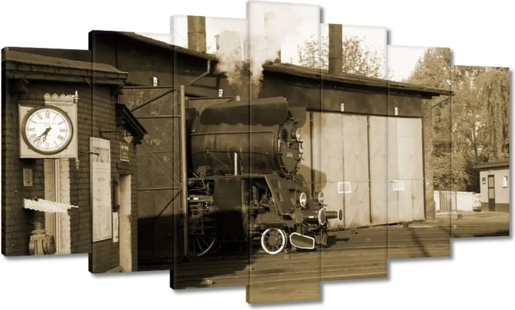 Festmények 140x80 Gőzmozdony Ol 49-69 Szépia