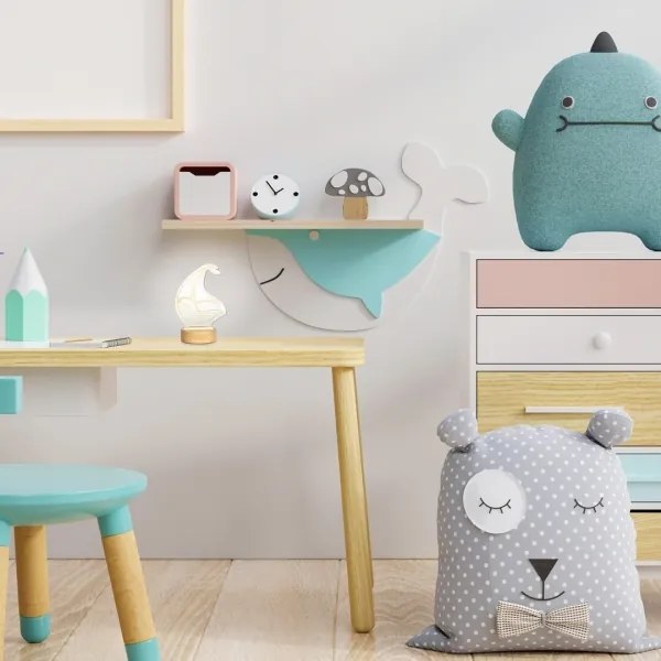 Rabalux 76001 - AKALI LED gyerek asztali lámpa 2W 5V 3000K bükk hajó