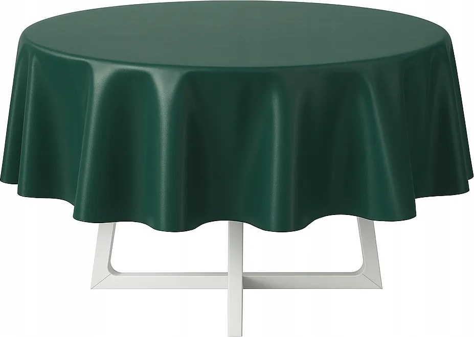 Cerata Zöld Sötét Zöld Sima Minta Nélküli Kerek Vastag Kör 140 cm