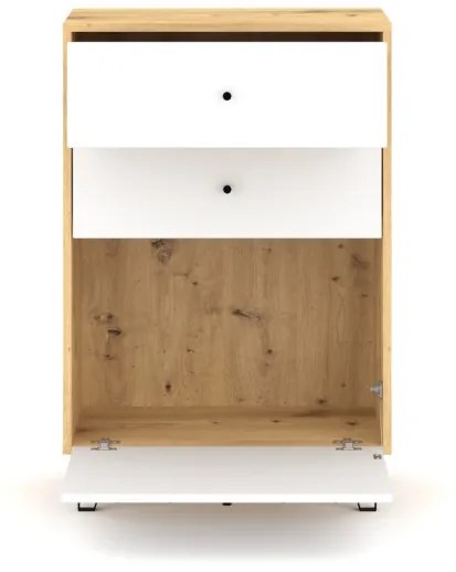 BILBAO BL18 Szekrény Kézműves tölgy/matt fehér színben