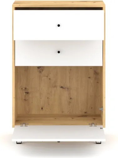 Szekrény Artisan tölgy / fehér matt színkombinációban – BILBAO BL18