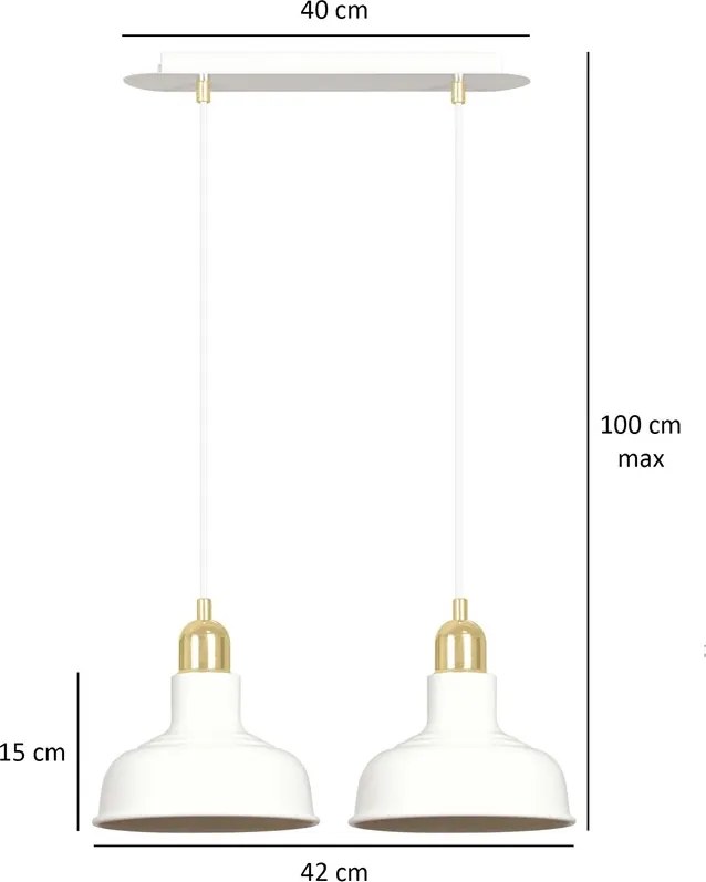 Emibig skandináv függeszték ibor fehér emi1043/2