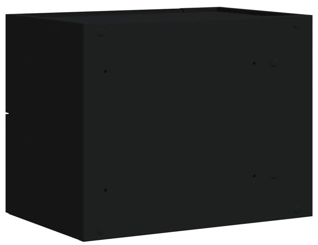 2 db fekete falra szerelhető éjjeliszekrény 45 x 30 x 35 cm