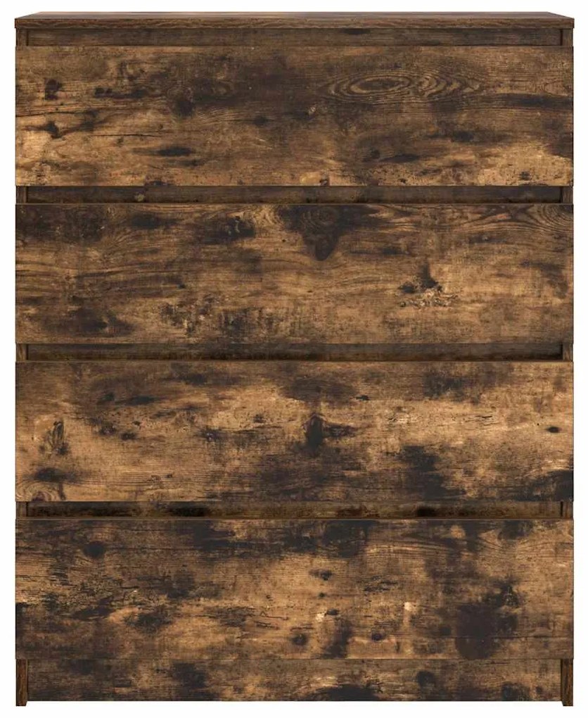 füstös tölgy színű szerelt fa tálalószekrény 80x35x99 cm