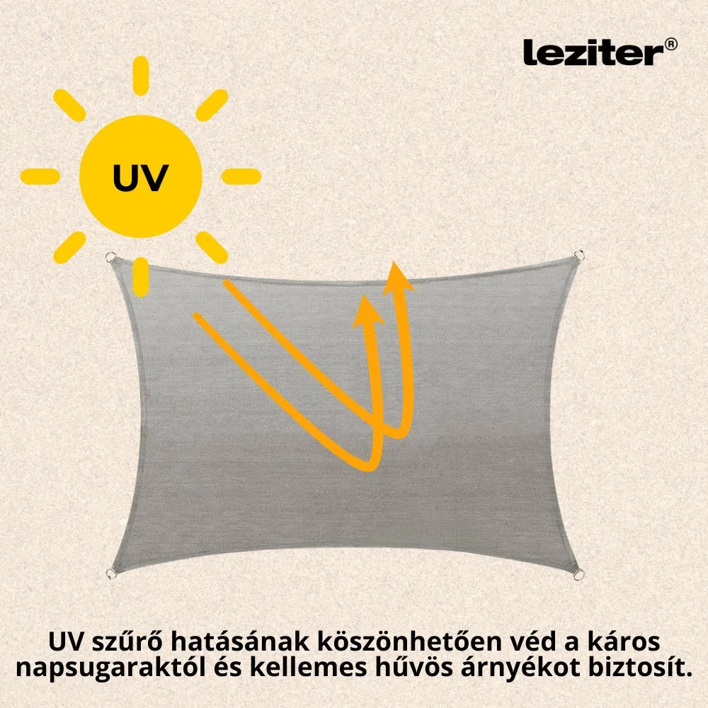 Rana napvitorla négyszög alakú 4x5 m szürke