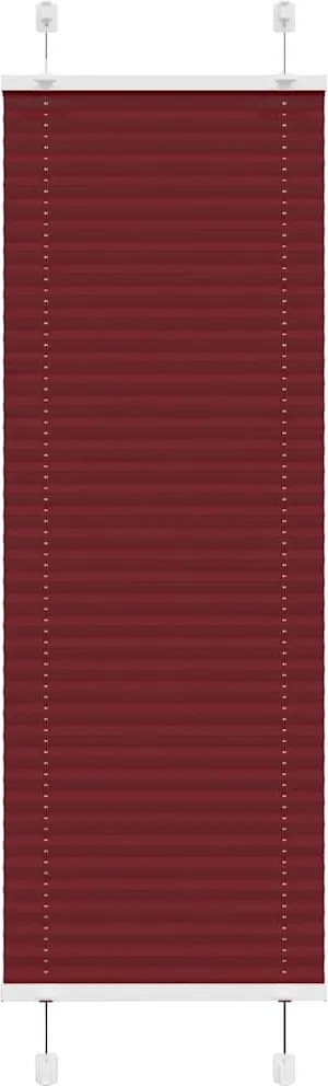 vidaXL pliszírozott redőny Bordeaux piros 40x150 cm szövetszélesség