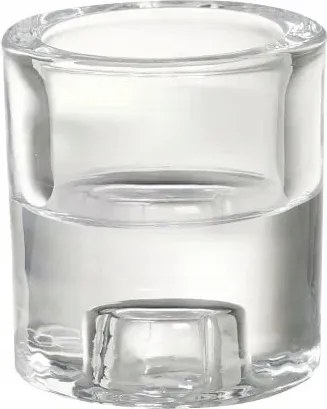 Üveg Gyertyatartó 2 Az 1-BEN Átlátszó Gyertyatartó Kerek 65x60 Átlátszó