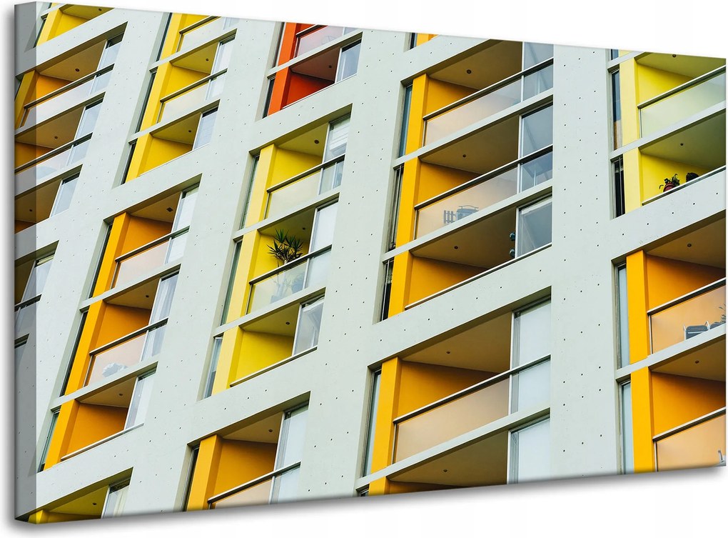 Vászonkép Blokk Lakás Épület Városépítészet 100x60