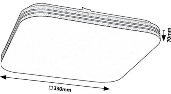 Rabalux 71176 - LED Mennyezeti lámpa OSCAR LED/18W/230V 4000K 33x33 cm