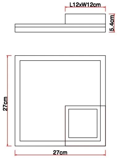 Globo 67297D - LED Mennyezeti lámpa BEATRIX LED/12W/230V