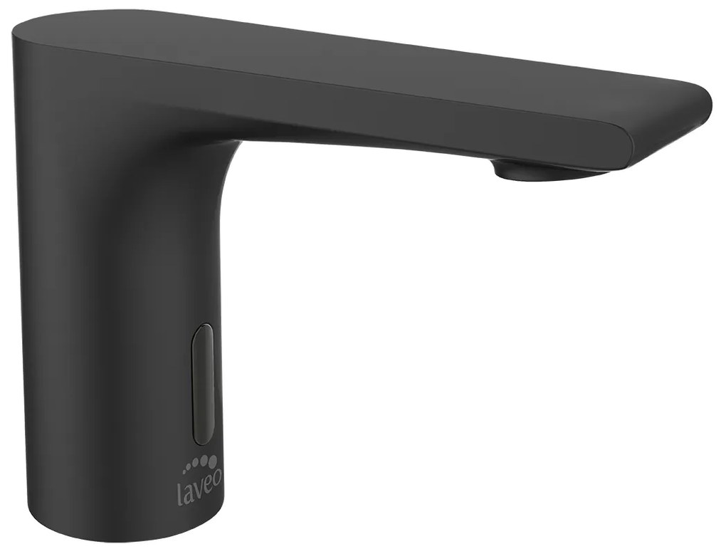 Laveo Plato, érintésmentes mosogató csaptelep külső hőmérséklet szabályozással, szabadon álló, fekete, LAV-BLY_724D
