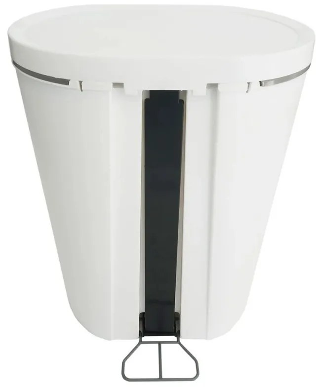 Denox Pedálos szemetes 25 l, ovális, fehér, 25 l