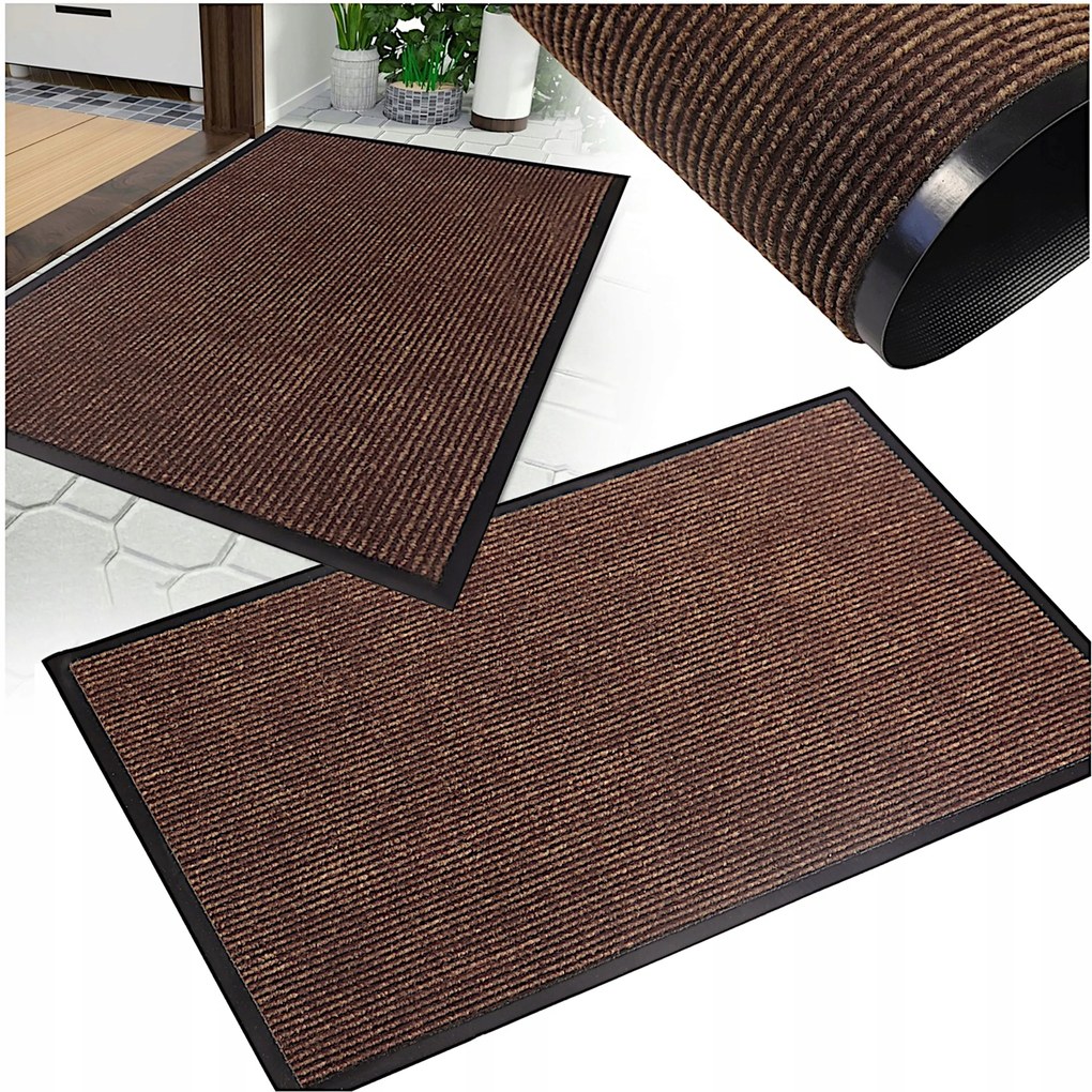 Lábtörlő Kültéri Beltéri Ajtóhoz 40x60 Nagy Barna Bejárati
