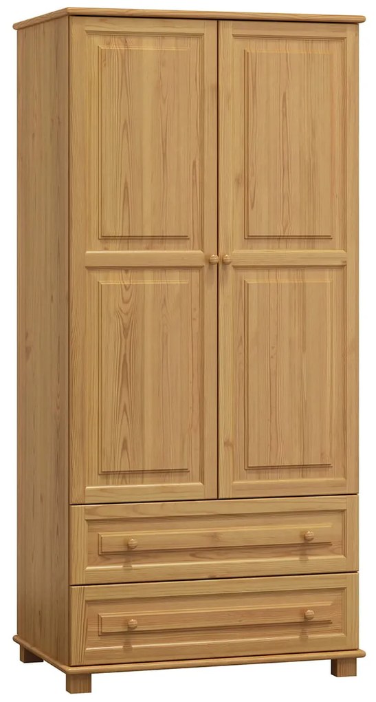 Szekrény 2Dc4 90 széles akasztós/polcos éger