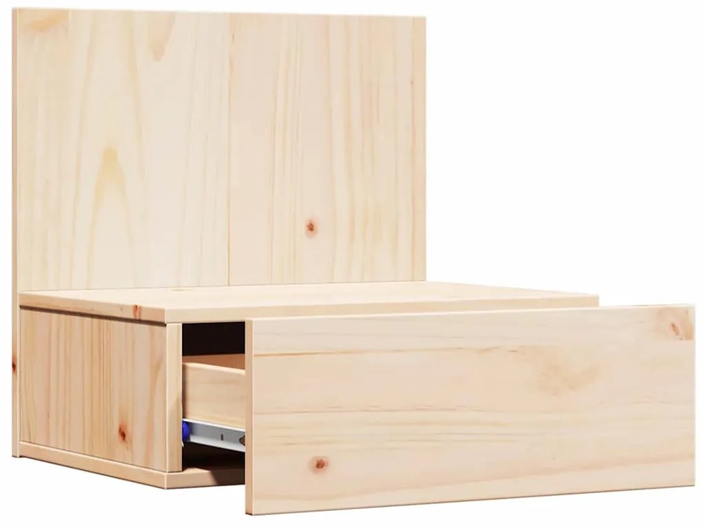 Éjjeli asztal 2 pcs Barna 42 x 32.5 x 40 cm Tömör fenyőfa