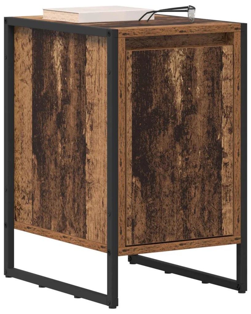 vidaXL Éjjeli asztal 2 pcs Öreg fa 39,5 x 30 x 50 cm Faanyag