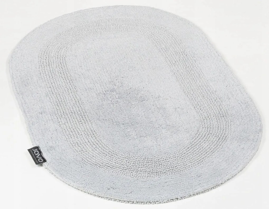 Fürdőszobaszőnyeg pamut ovális Lux 50x80 hamuszürke