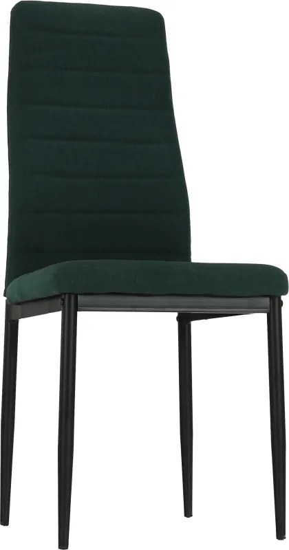 Szék, smaragd szövet/fekete fém, COLETA NOVA