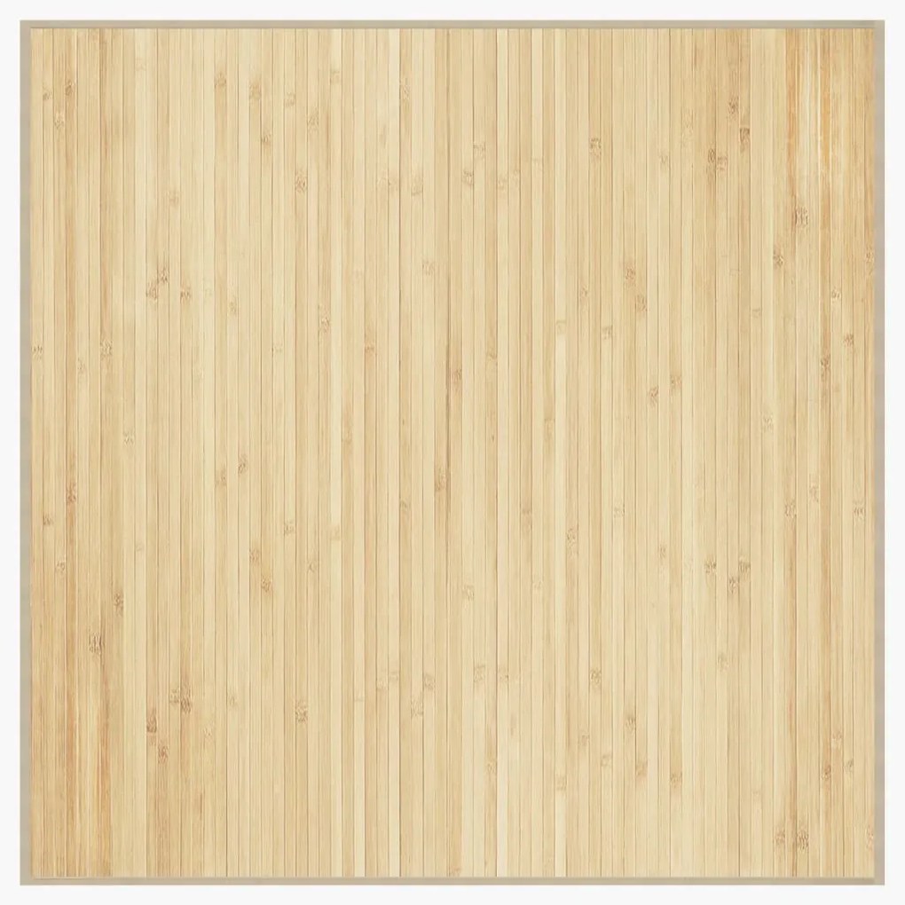 világos természetes bambusz négyzet alakú szőnyeg 100 x 100 cm