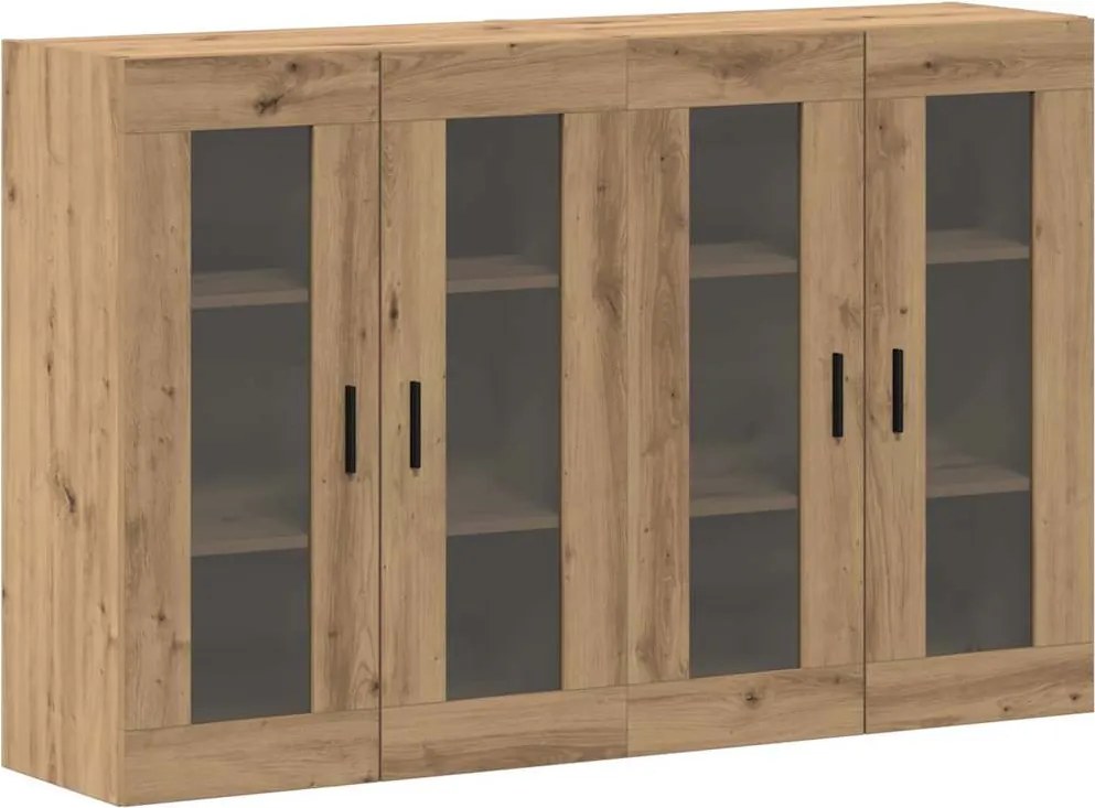 vidaXL Fali Szekrények 2 pcs kézműves tölgy 69,5 x 34 x 90 cm Faanyag