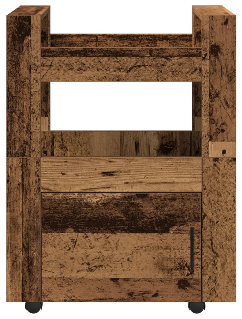 vidaXL Konyhai kocsi Régi fa 60 x 45 x 80 cm Faanyag