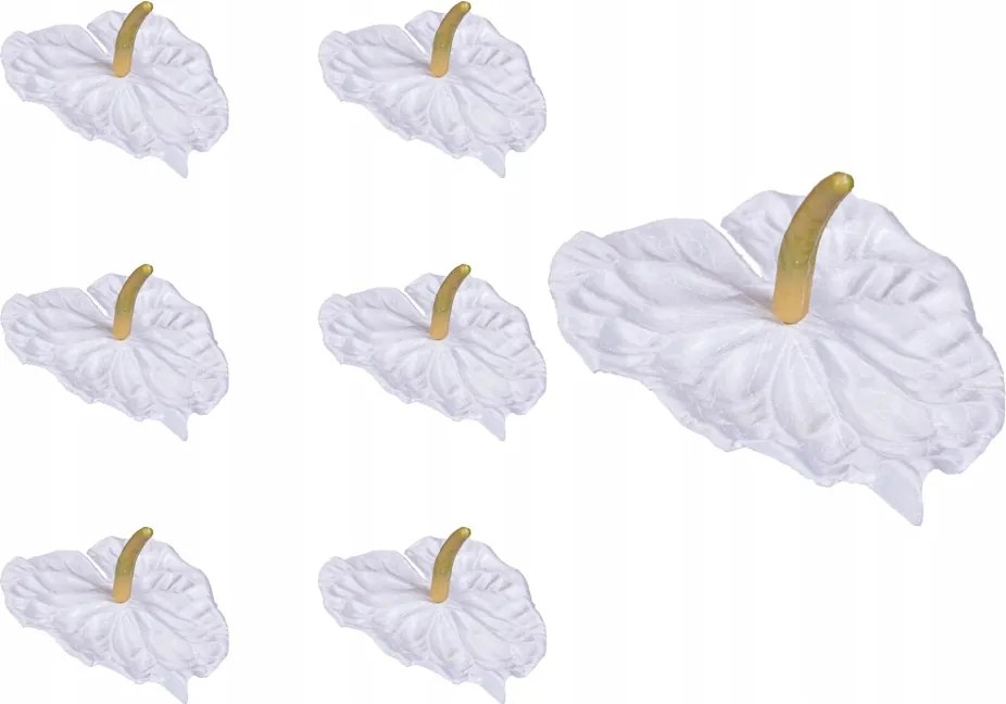 Anturium krém fej 6PCS mesterséges csokor kompozíció nád