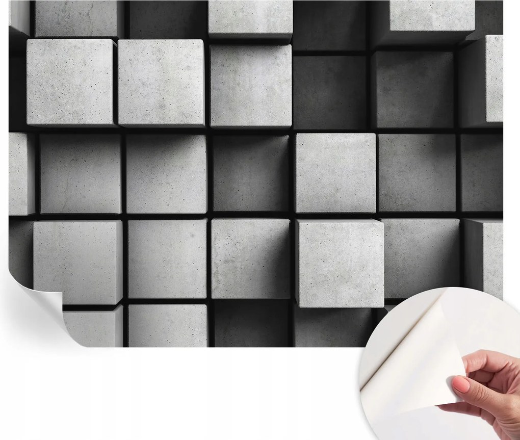 Öntapadós fotótapéta Otthoni szobába Geometrikus kockák 208x146 cm