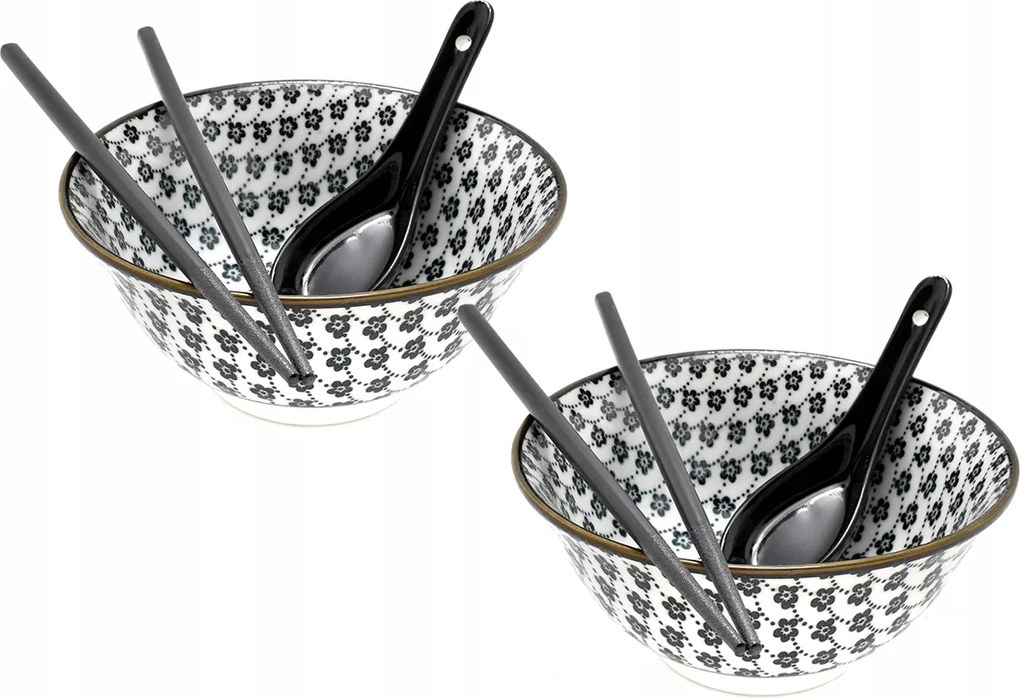 2 db-os tál szett kanállal és pálcikákkal Same 400ml Box