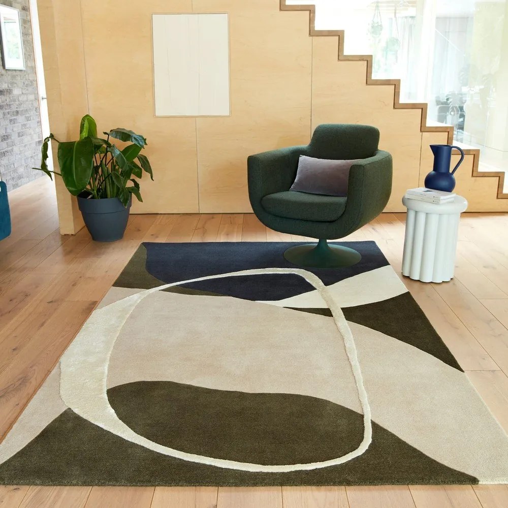 Zöld kézi szövésű gyapjú szőnyeg 200x300 cm Matrix – Asiatic Carpets