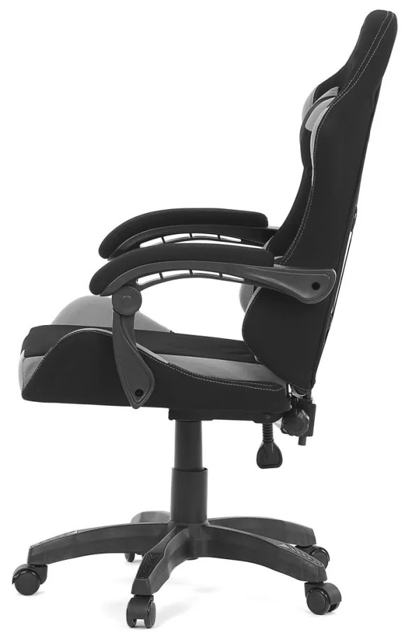 Scaun pivotant de birou Gamer gri cu tapițerie din țesătură. KA-R209