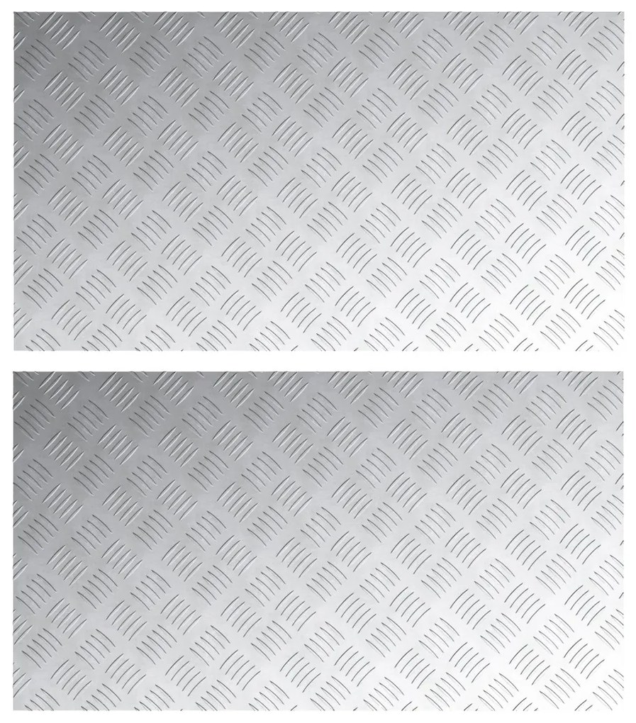 Alumínium Rácsos Lemezek 2 db Csúszásmentes 90x50 cm