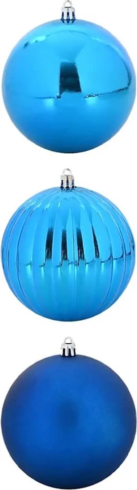 vidaXL Karácsonyi Díszgömb Készlet XXL 3 pcs Kék Műanyag