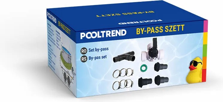 POOLTREND by-pass csatlakozó szett – hőszivattyúhoz, sóbontóhoz, szolárfűtéshez, UVC-fertőtlenítőhöz