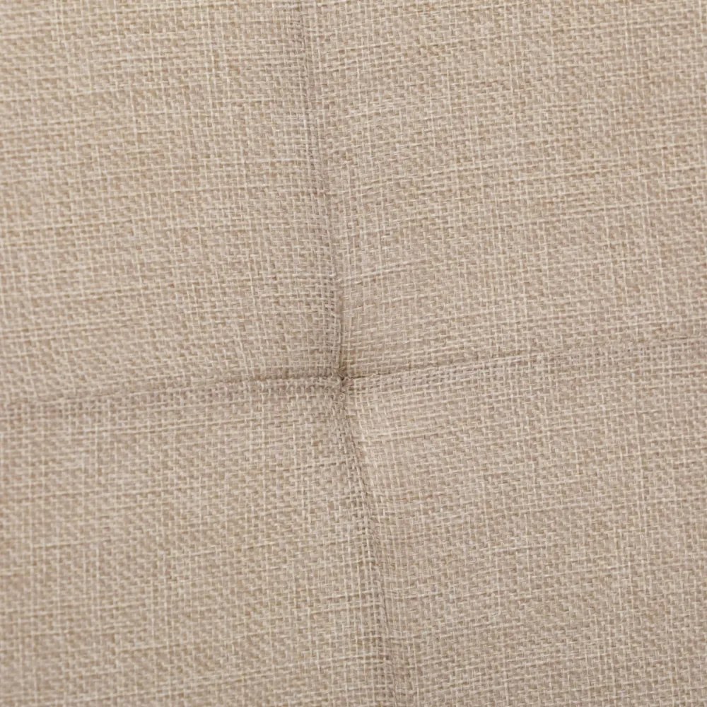 Taburet Cu Depozitare Material Textil Crem. Dimensiune: 76 x 37 x 37 cm. TAB-462