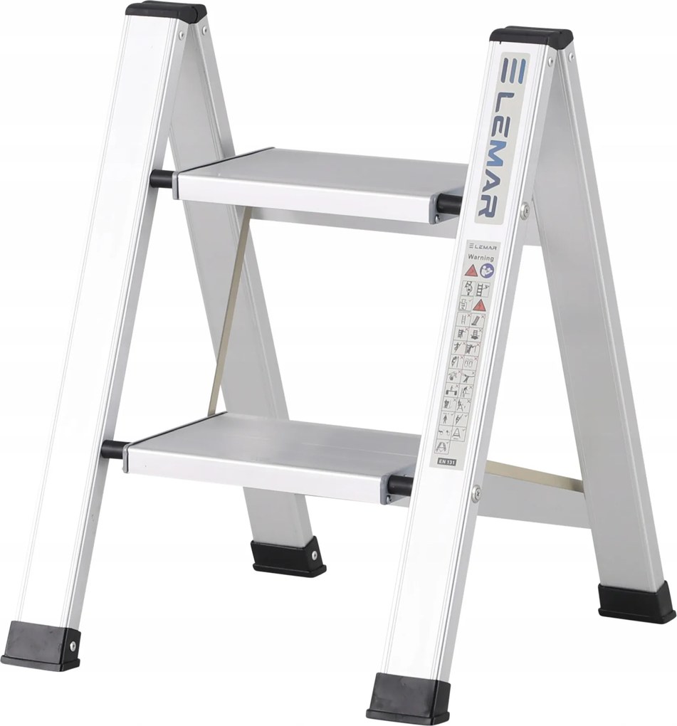 Háztartási létra 2 lépcsős alumínium összecsukható Slim Space-X Lemar 040102