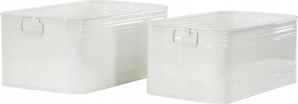 2 db Doboz rendszerező Style Loft fém fehér