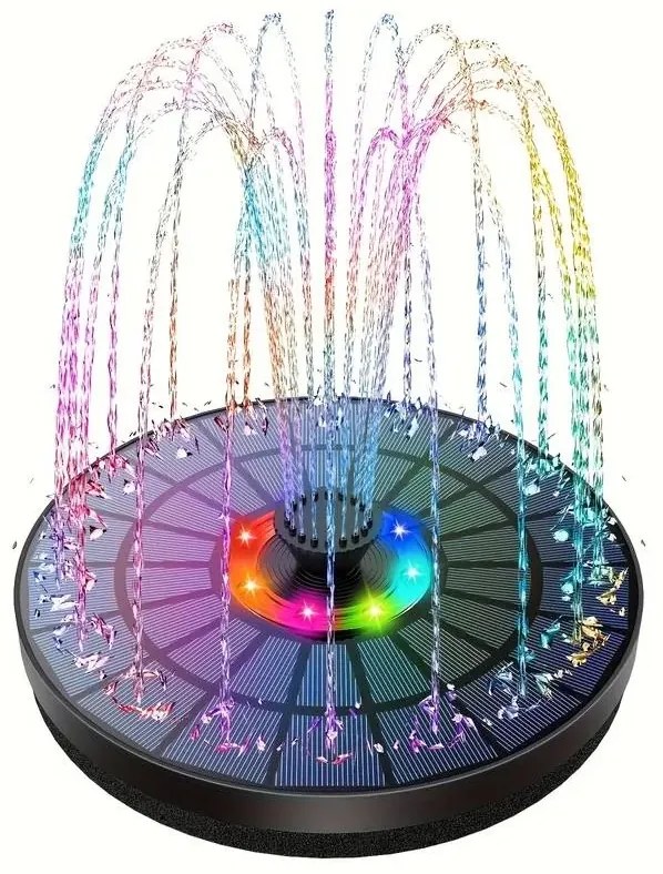 Világító LED napelemes kerti szökőkút - Gardlov
