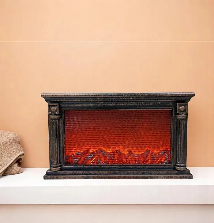 Modern LED kandalló lángutánzással SP-60 - 60x37 cm - réz