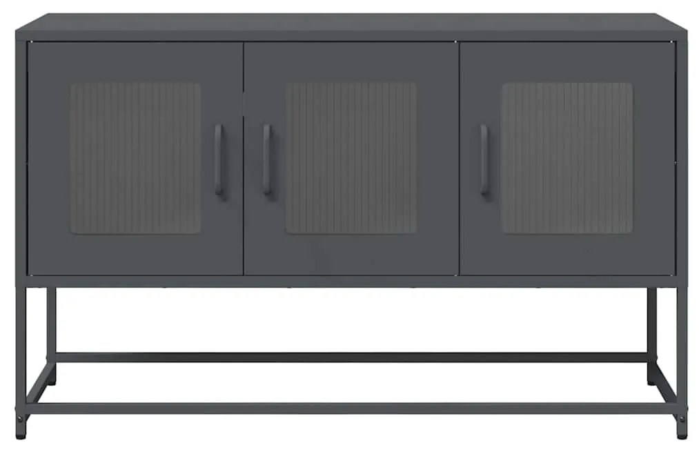 antracit hidegen hengerelt acél TV-szekrény 100,5x39x60,5 cm