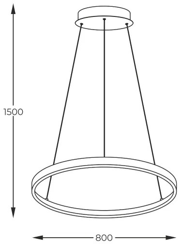 Zuma Line 2023201-BK80 - LED csillár kábellel BRENO LED/36W/230V 3000/4000/6000K