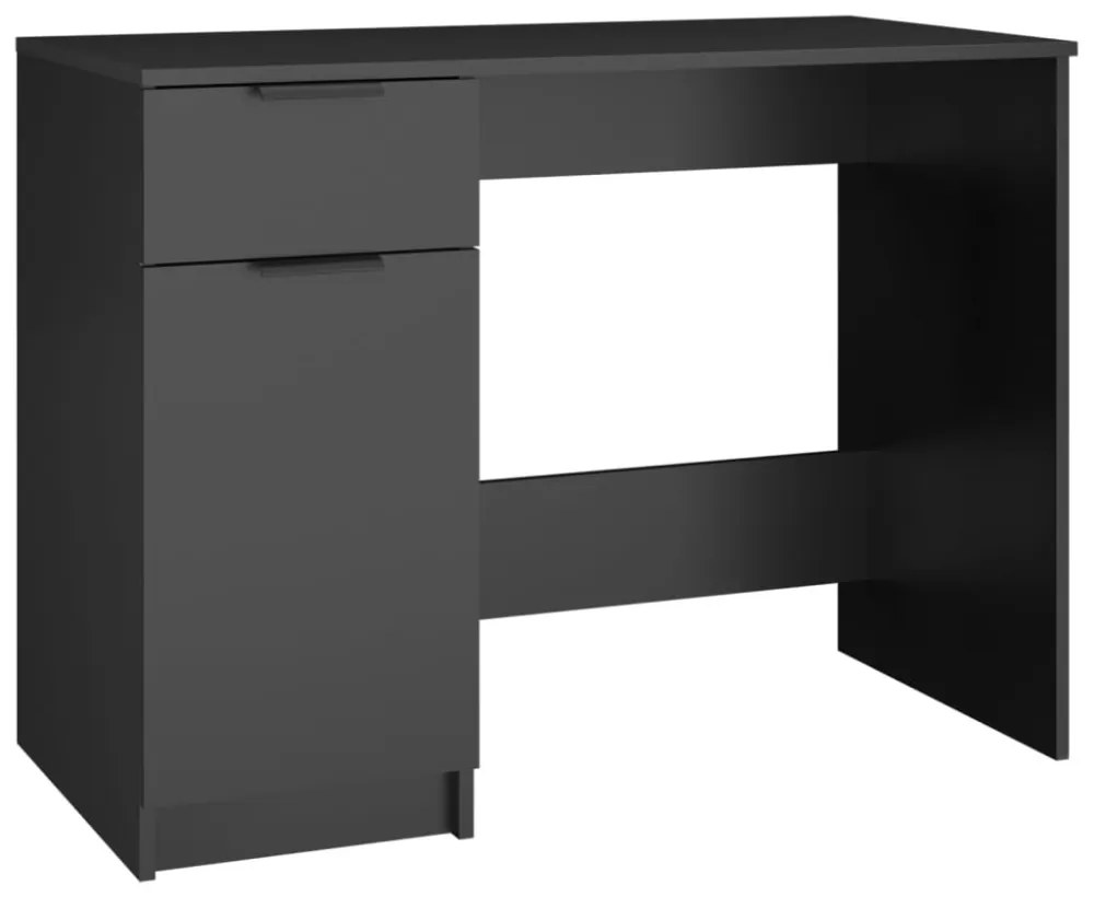 fekete szerelt fa íróasztal 100 x 50 x 75 cm
